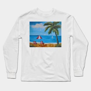 Tropical Beach Long Sleeve T-Shirt